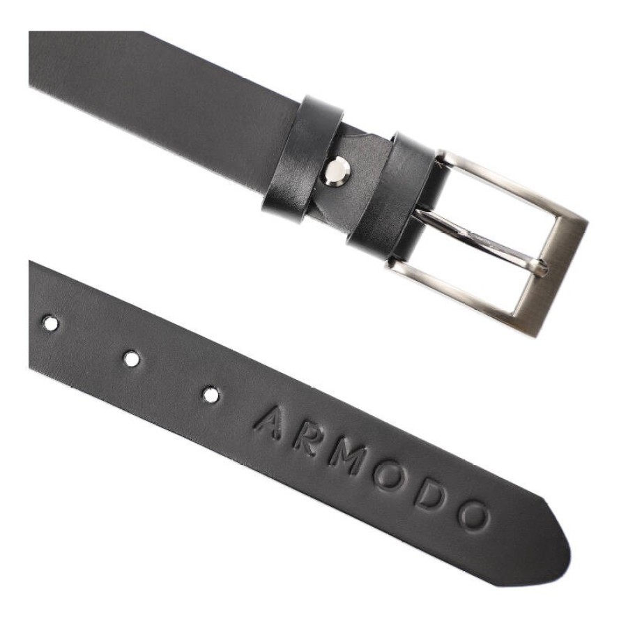 Czarny Skórzany Pasek Męski Armodo
