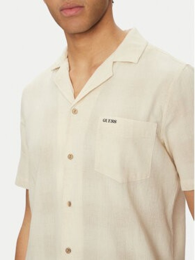 Guess Koszula F5GH03 WH431 Beżowy Regular Fit