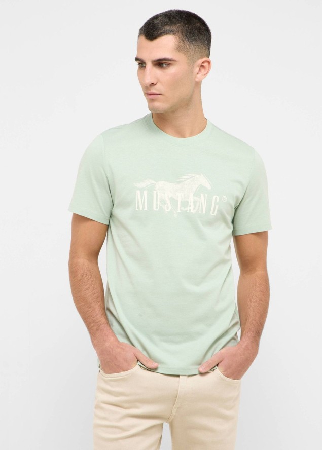 Męski T-Shirt Mustang Style Austin Frosty Green 1016492 6180