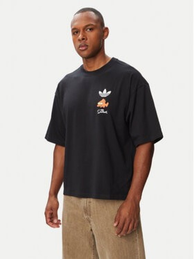 adidas T-Shirt Blinky Graphic LG5063 Czarny Oversize