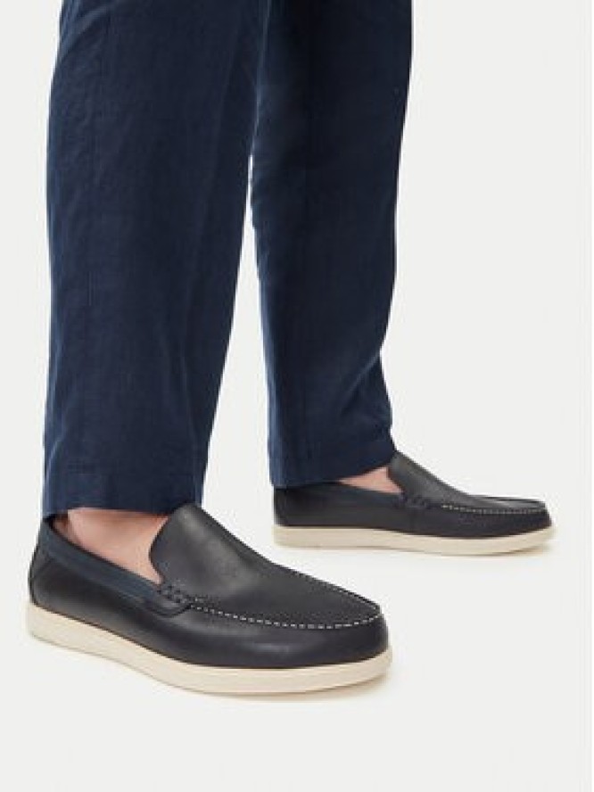 Clarks Mokasyny Bratton Loafer 26181278 Granatowy