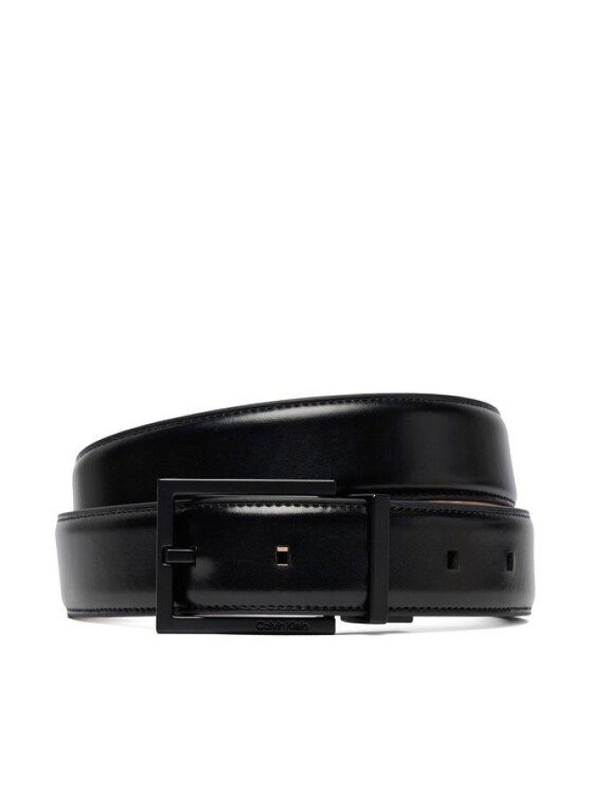 Calvin Klein Pasek Męski Square Buckle Smooth 32Mm Adj LV04D7026G Czarny