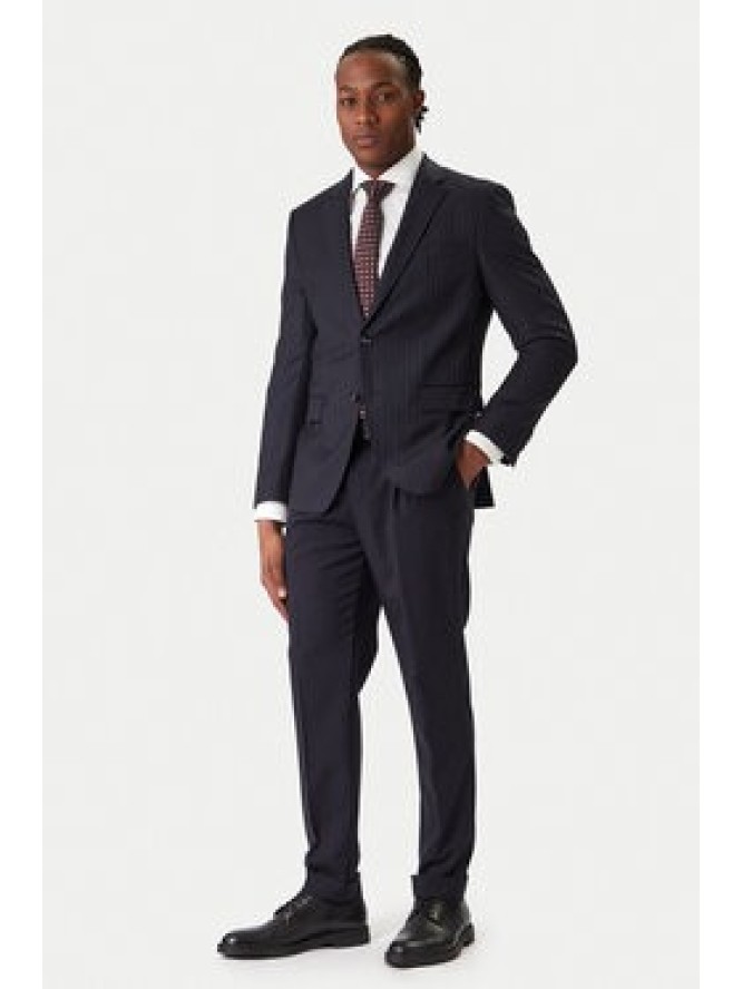 BOSS Spodnie materiałowe C-Perin-DPL 50545822 Granatowy Tapered Fit