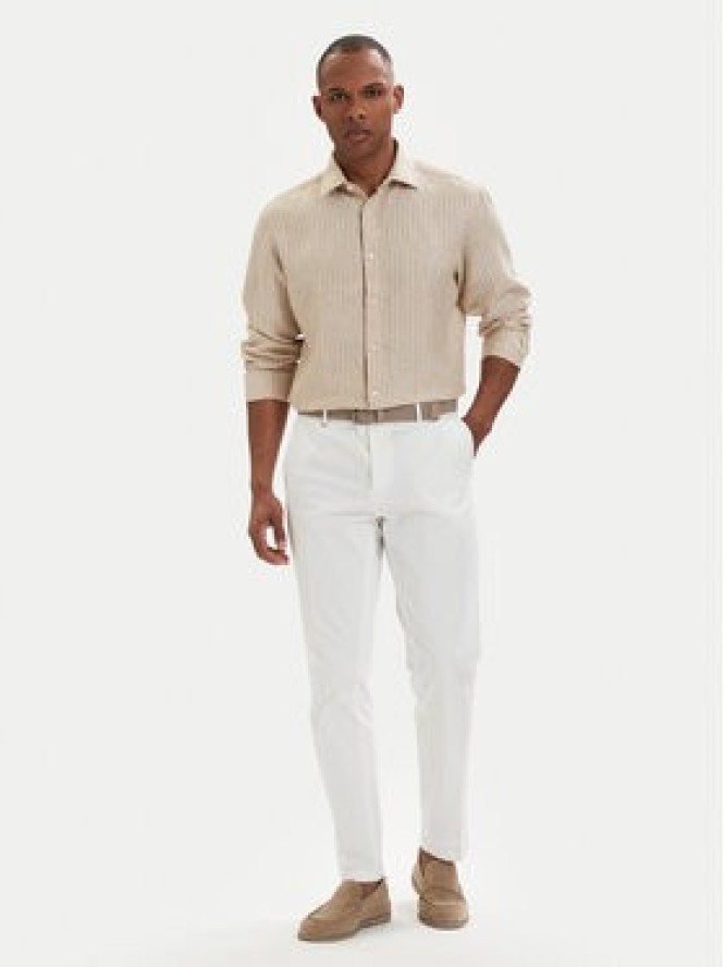 HUGO Koszula Valerio 50562694 Beżowy jasny Modern Fit