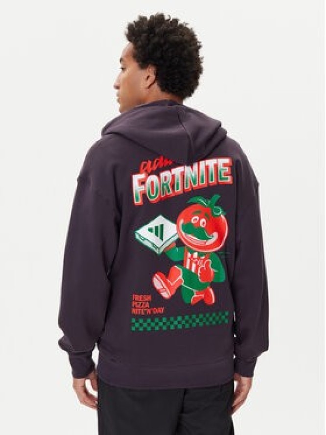 adidas Bluza Fortnite JV7961 Fioletowy Loose Fit