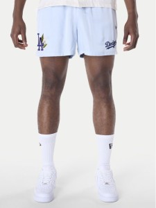 New Era Szorty sportowe LA Dodgers MLB Woven 60596373 Błękitny Regular Fit