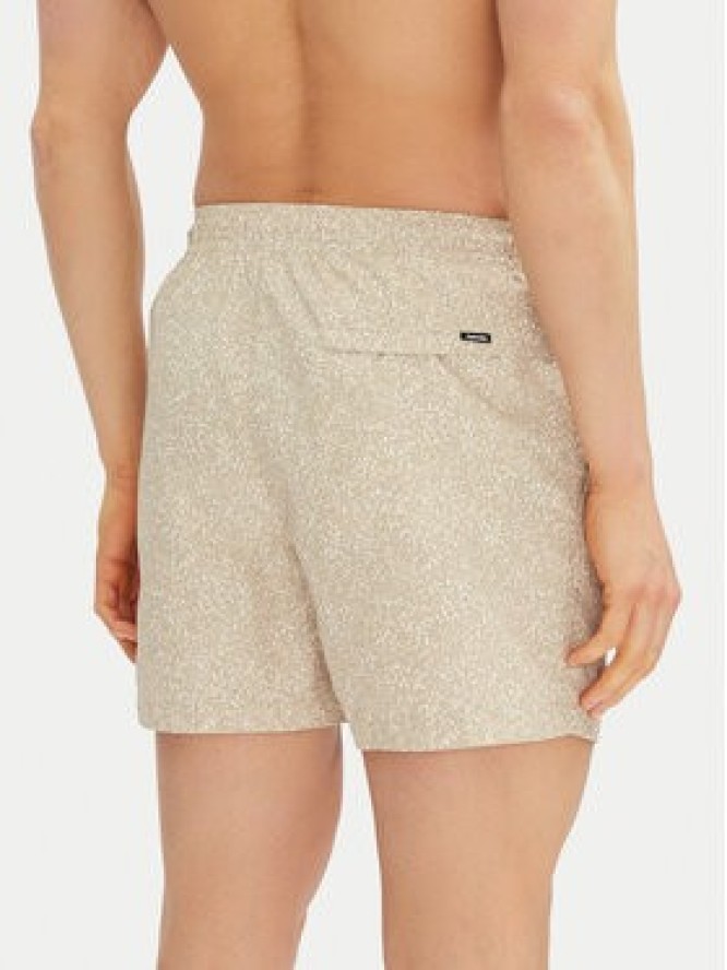 Calvin Klein Swimwear Szorty kąpielowe KM0KM01120 Beżowy Regular Fit