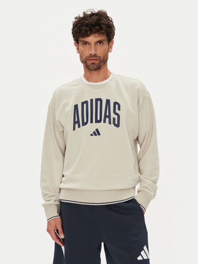 adidas Bluza Collegiate JM1732 Beżowy Regular Fit