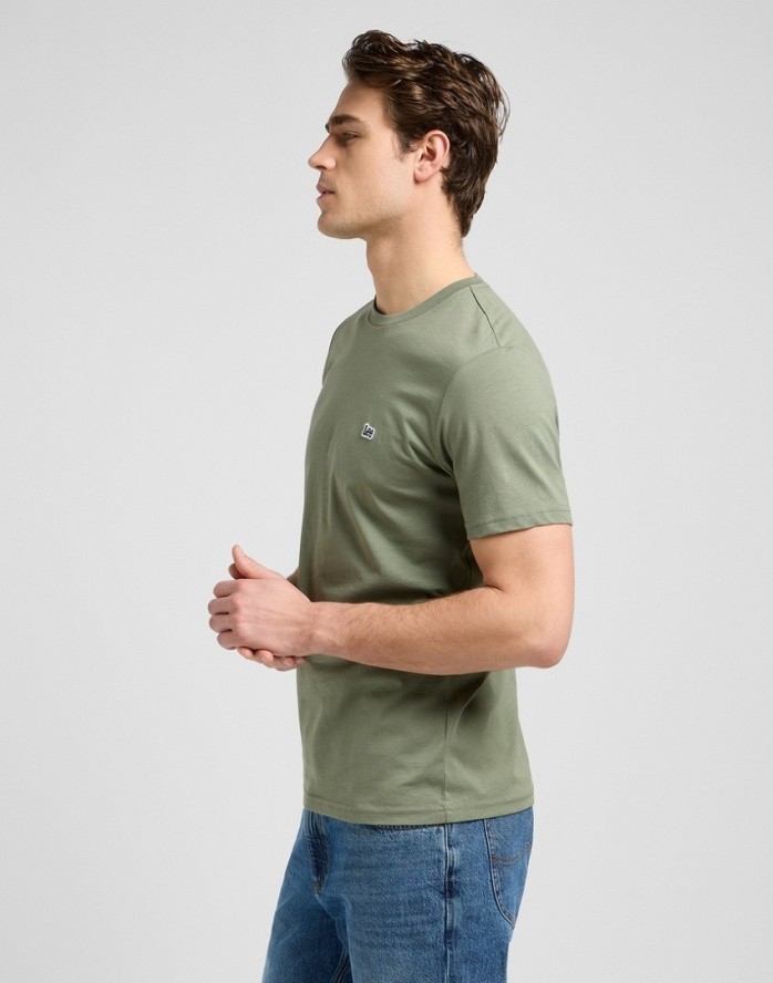 MESKA KOSZULKA LEE SS PATCH LOGO TEE OLIVE STONE 112370497