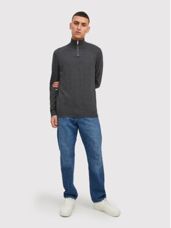 Jack & Jones Sweter Emil 12189339 Szary Regular Fit