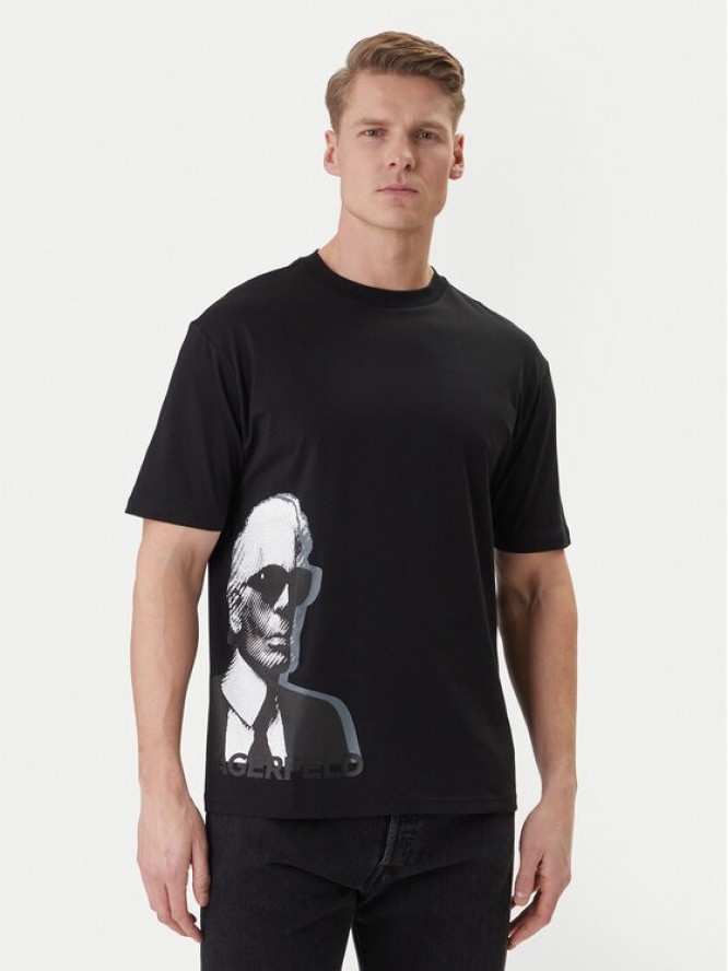 KARL LAGERFELD T-Shirt 755170 562251 Czarny Loose Fit