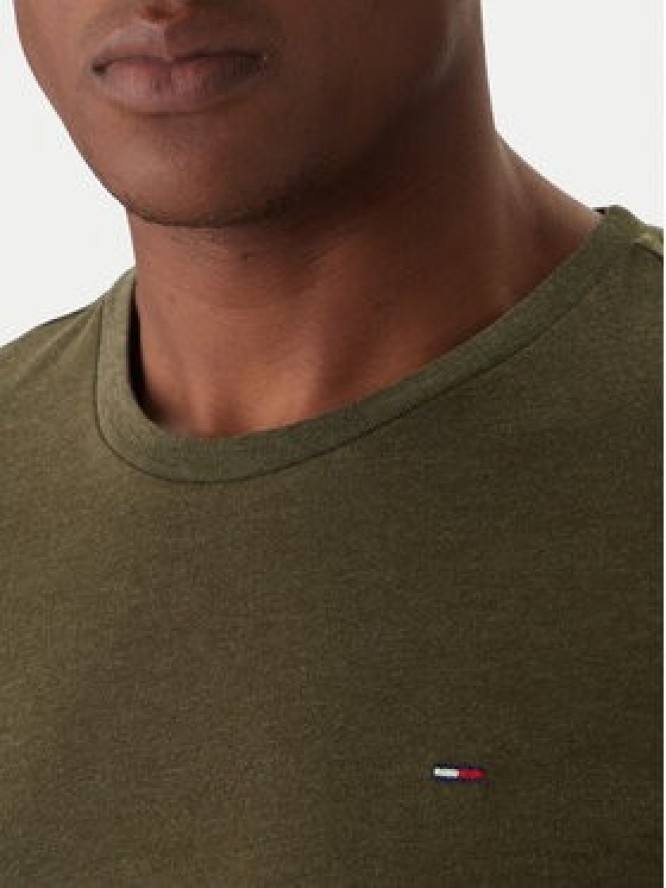 Tommy Jeans T-Shirt Jaspe DM0DM20363 Zielony Slim Fit