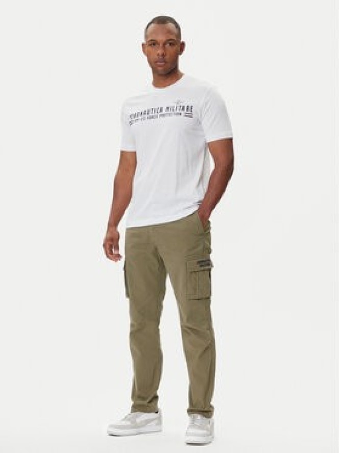 Aeronautica Militare Spodnie materiałowe 252PA1329UCT0244 Zielony Regular Fit