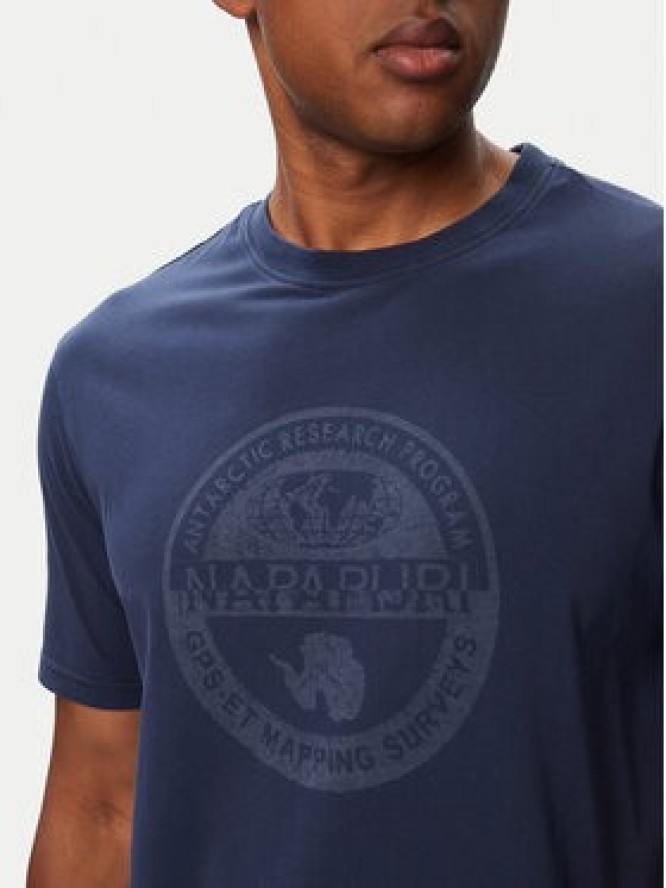 Napapijri T-Shirt S-Bollo SS 3 NP0A8BAF Granatowy Regular Fit