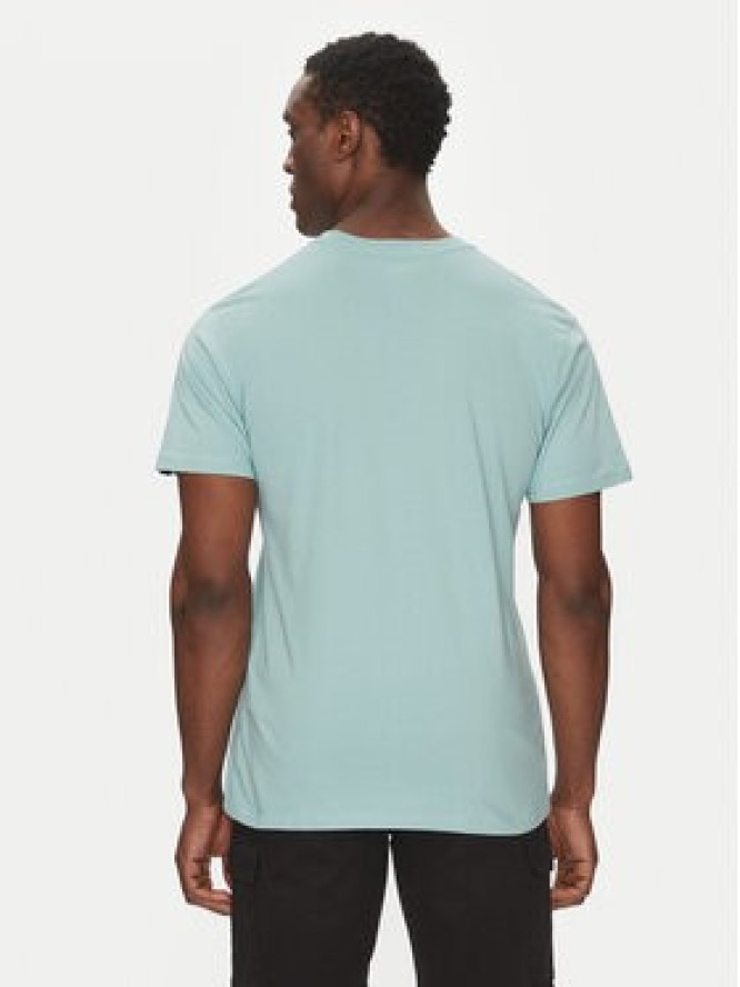 Quiksilver T-Shirt EQYZT08040 Turkusowy Regular Fit