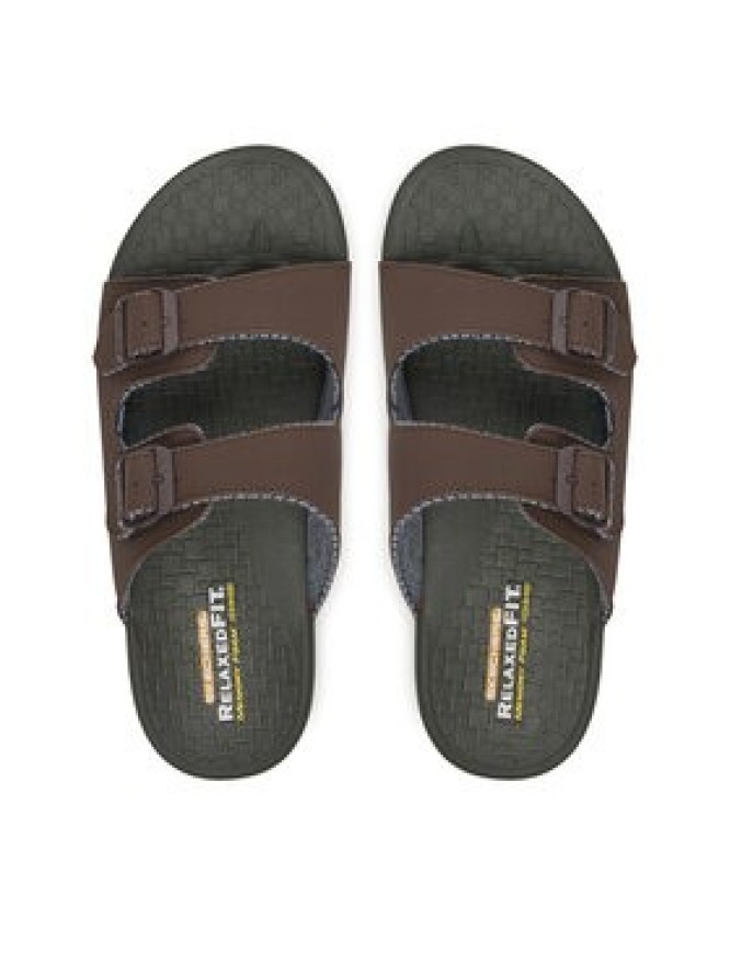 Skechers Klapki Pelem-Rolento 66042/CHOC Brązowy