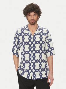 Selected Homme Koszula 16088360 Granatowy Relaxed Fit