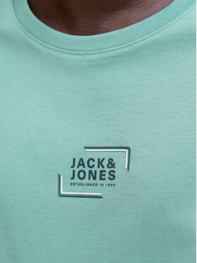 Jack & Jones T-Shirt Corp Graphic 12268415 Turkusowy Regular Fit