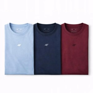 T-SHIRT MĘSKI 4F KOSZULKA LIMITOWANA KOMPLET ZESTAW 3 SZTUKI M M3947 SS26
