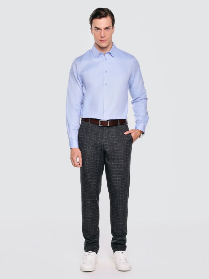 Koszula męska slim bawełniana błękitna Guberno 400