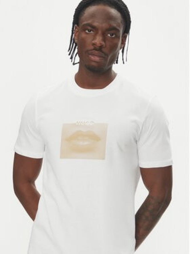 HUGO T-Shirt Deterni 50544496 Biały Regular Fit