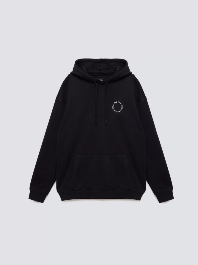 Bluza męska z kapturem czarna Ajrojer 906