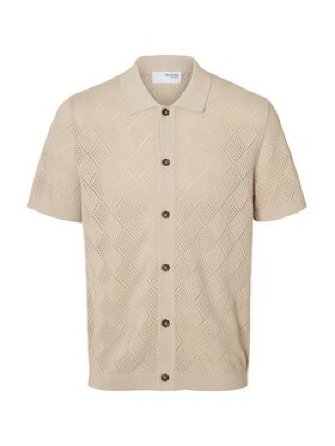 Selected Homme Koszula 16097564 Beżowy Regular Fit
