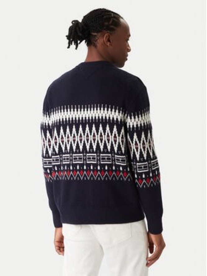Tommy Hilfiger Sweter Fairisle MW0MW40844 Granatowy Regular Fit