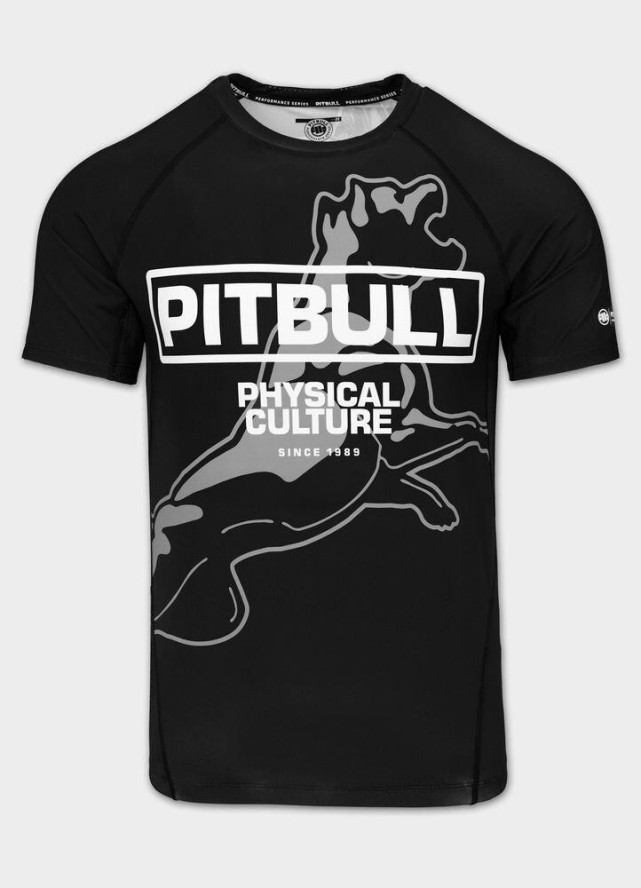 Męski Rashguard z nadrukiem PITBULL koszulka sportowa PHYSICAL CULTURE