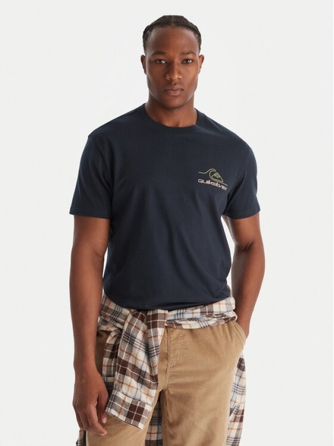 Quiksilver T-Shirt Light Waves SS EQYZT08175 Granatowy Comfort Fit