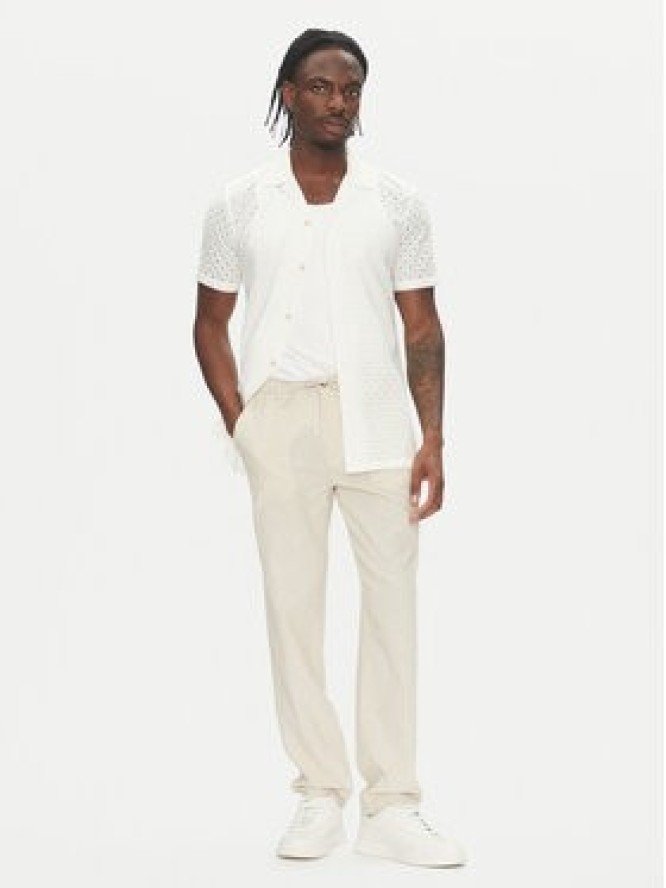 Lindbergh Spodnie materiałowe 30-003030 Beżowy Relaxed Fit