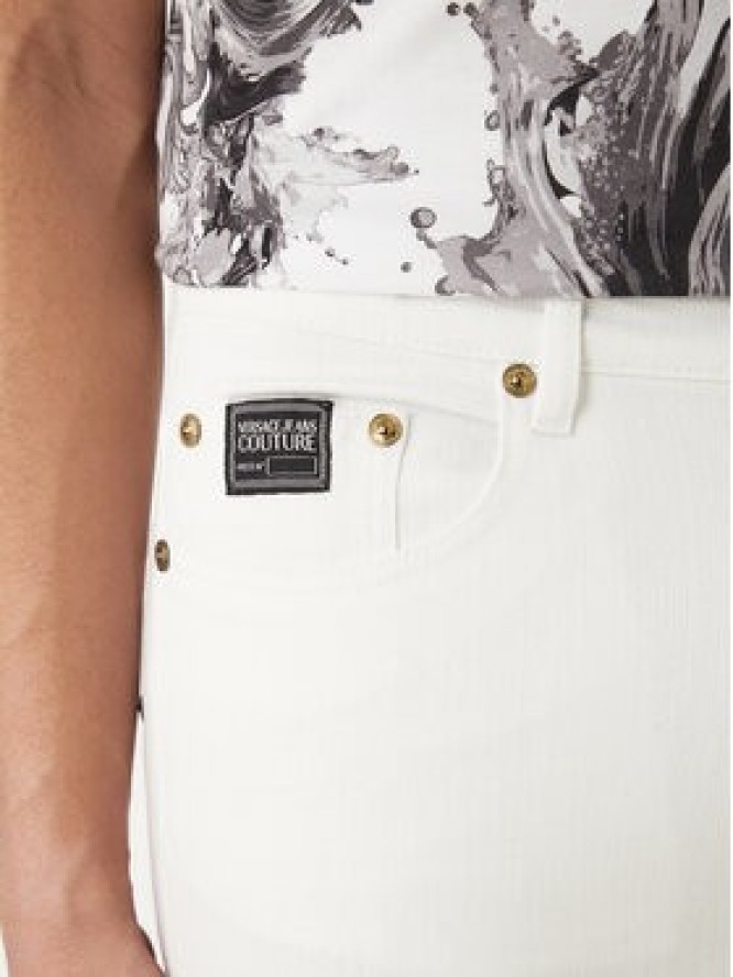 Versace Jeans Couture Jeansy 80GAB5S0 CEWCA Biały Slim Fit