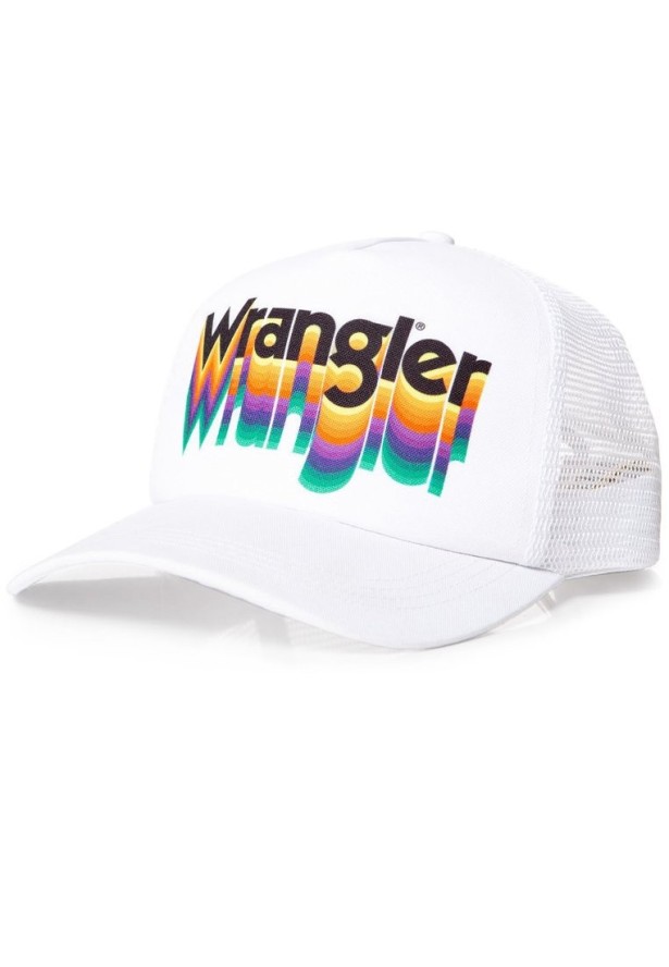 MĘSKA CZAPKA Z DASZKIEM WRANGLER TRUCKER CAP WHITE W0M36U512 112125683