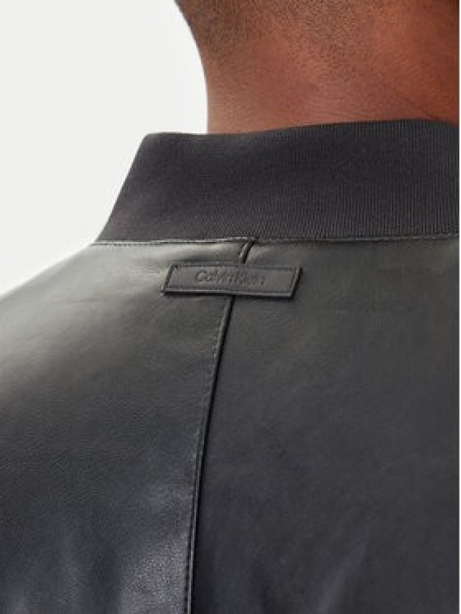 Calvin Klein Jeans Kurtka z imitacji skóry LV04RC407G Czarny Relaxed Fit