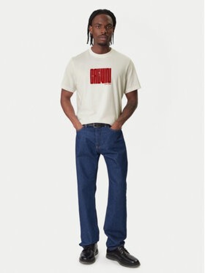 Calvin Klein T-Shirt Maze Graphic LV04RE832G Biały Regular Fit