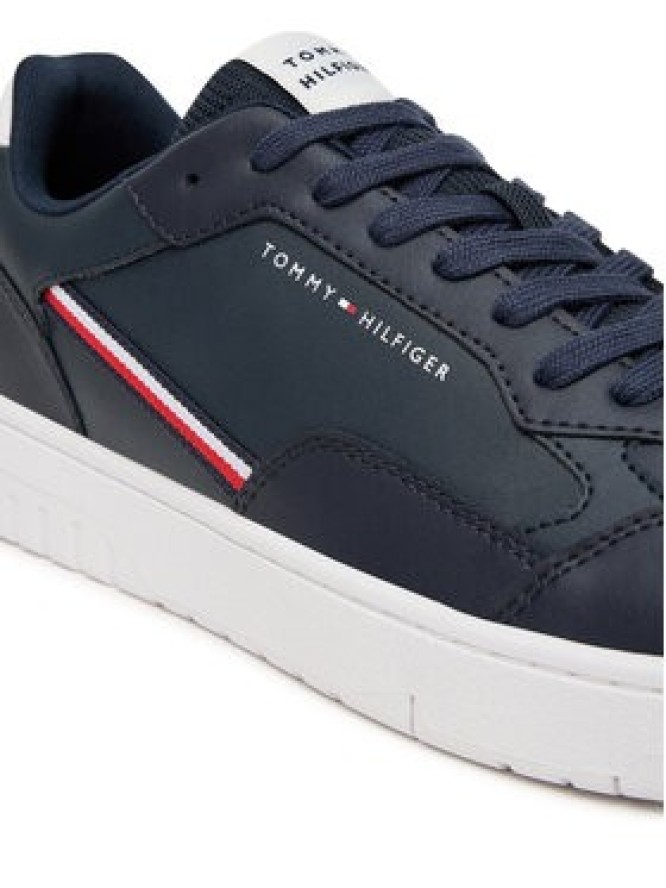 Tommy Hilfiger Sneakersy Th Basket Core Stripes FM0FM05631 Granatowy