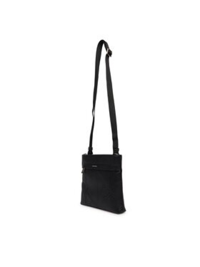 Calvin Klein Saszetka Emblem Emboss Slim Flatpack LV04D3370G Czarny