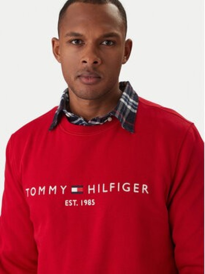 Tommy Hilfiger Bluza Logo MW0MW11596 Czerwony Regular Fit