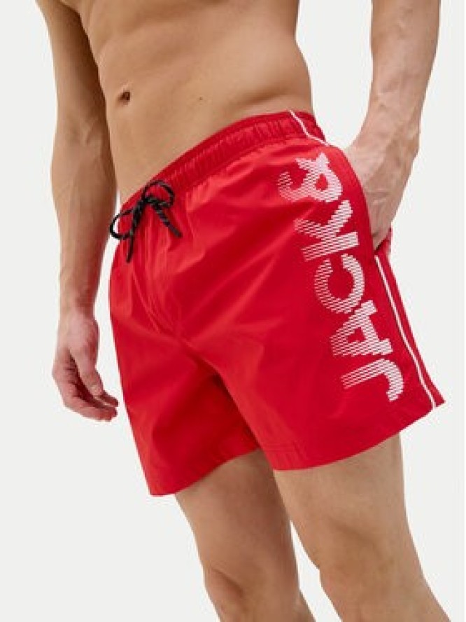 Jack & Jones Szorty kąpielowe Maui 12275129 Czerwony Regular Fit