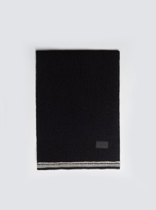 Szalik męski z kolorowym akcentem czarny Wandegors 907