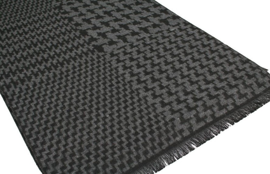 Męski Szalik Alties - Czarno-Szary, Różne Wzory