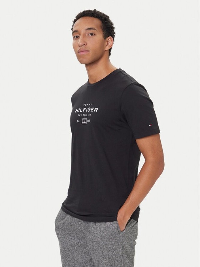 Tommy Hilfiger T-Shirt Stack Graphic MW0MW40002 Czarny Regular Fit
