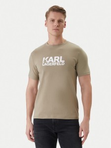 KARL LAGERFELD T-Shirt 755780 562235 Khaki Regular Fit