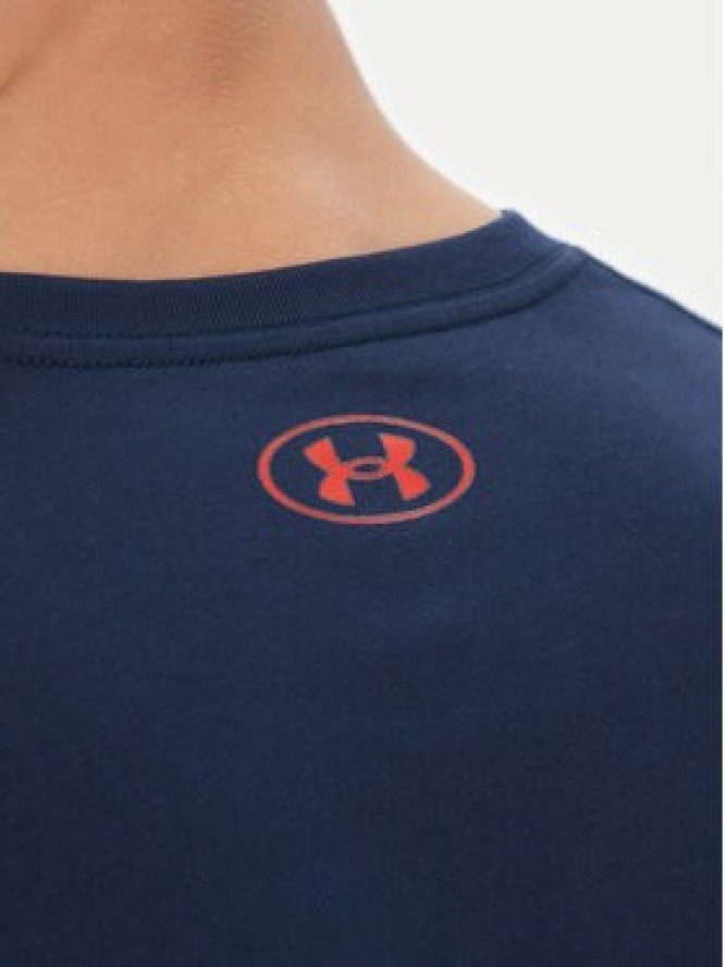 Under Armour T-Shirt Boxed Sports 1386793 Granatowy Loose Fit