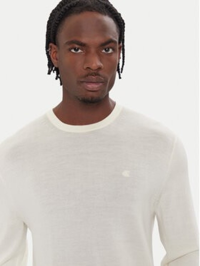 Calvin Klein Sweter LV04LB305G Écru Regular Fit